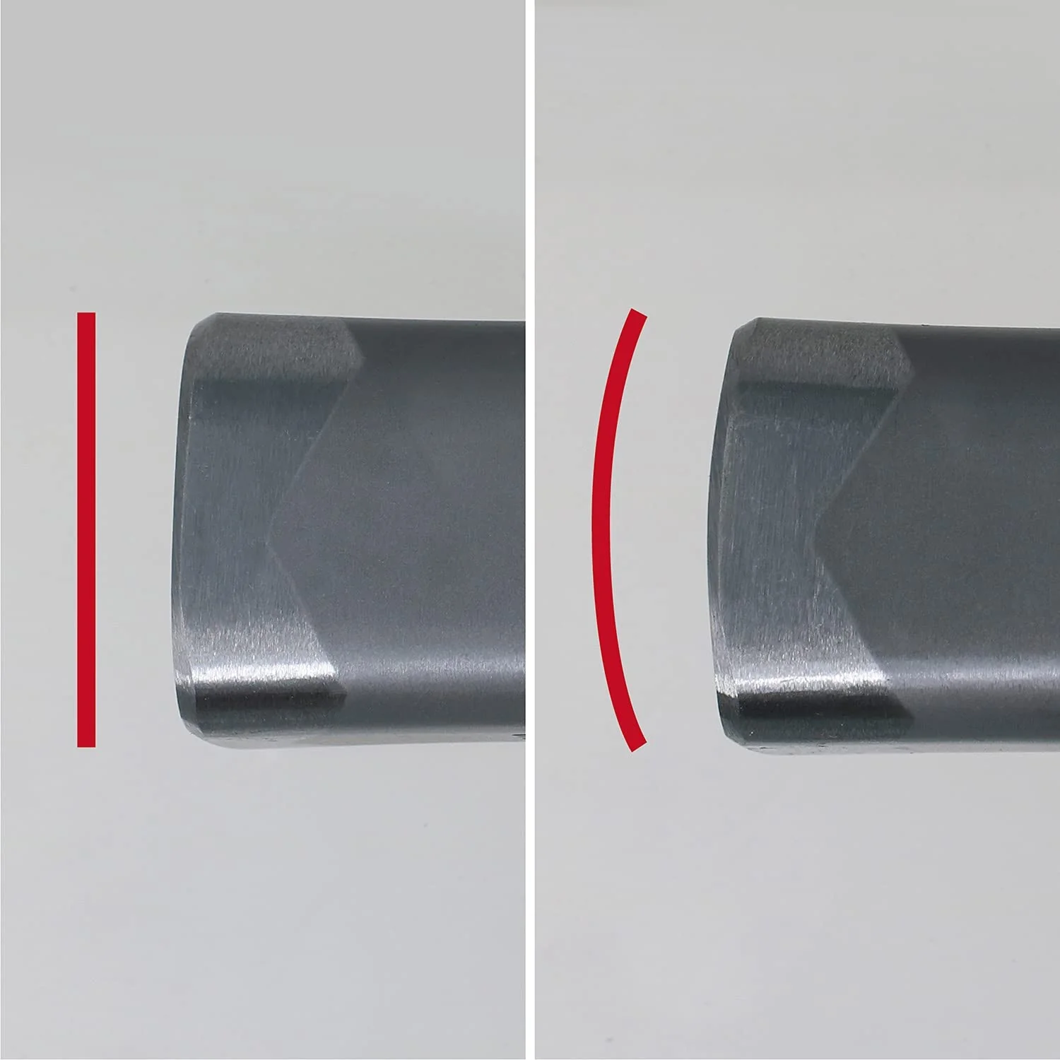 Двосторонній молоток з квадратною головою, 225г, (срібний) - Зображення 2