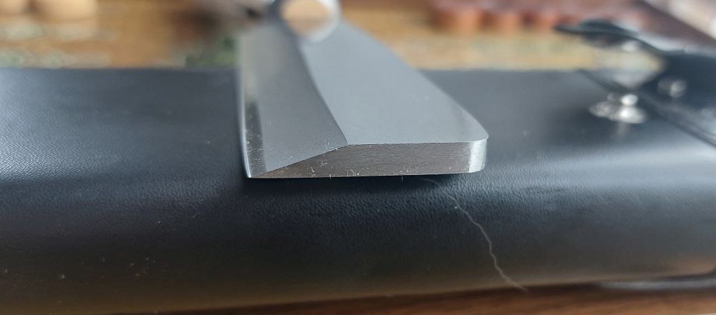 Японська міні-сокира NATA 110 ㎜ з піхвами (одностороня заточка) - Зображення 4